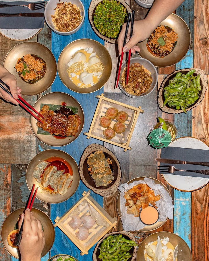 A smorgasbord of dishes at Gao's botttomless brunch. 