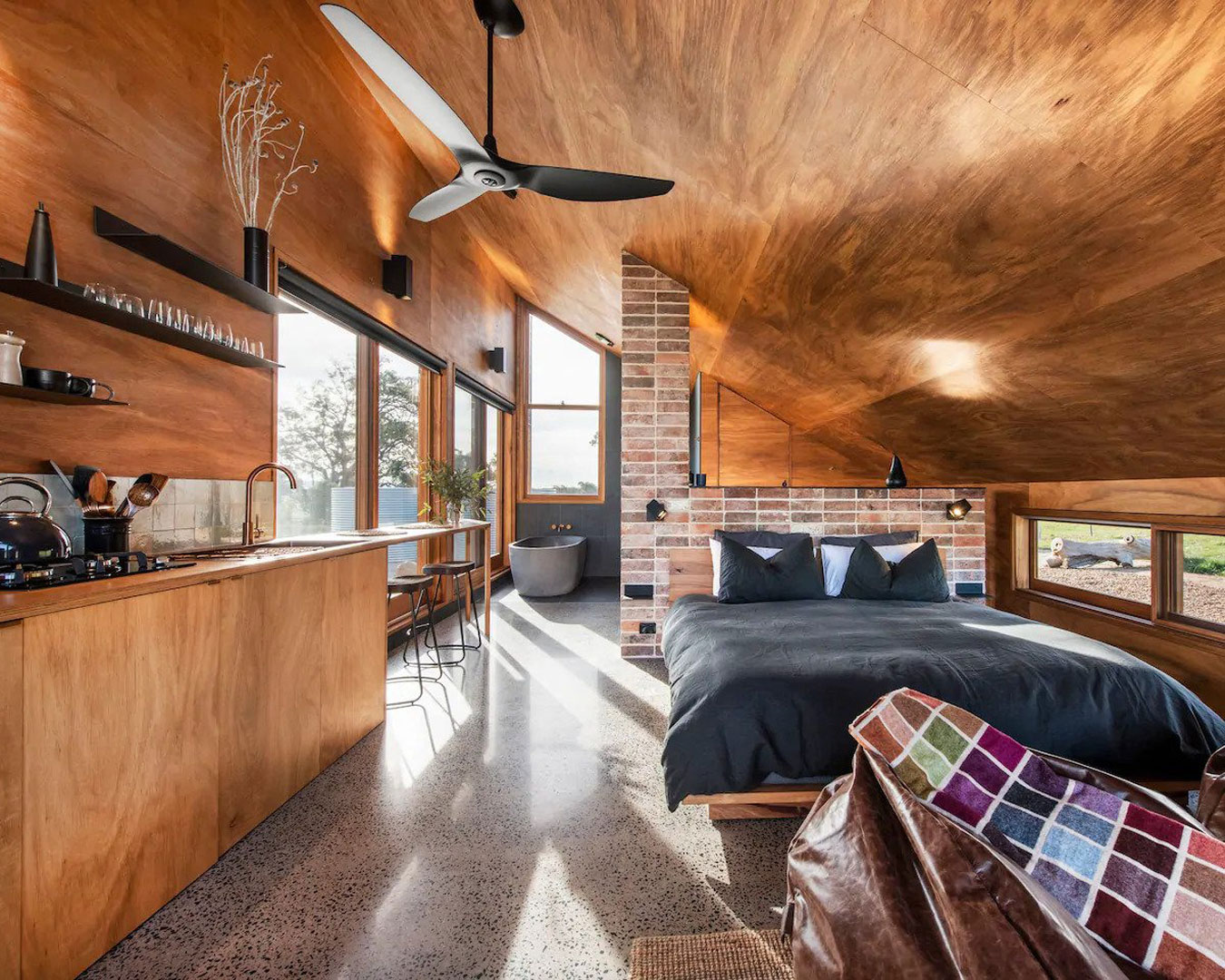 Airbnb cabin interior
