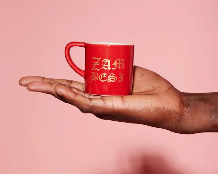 Someone relaxes in a double t-shirt.
