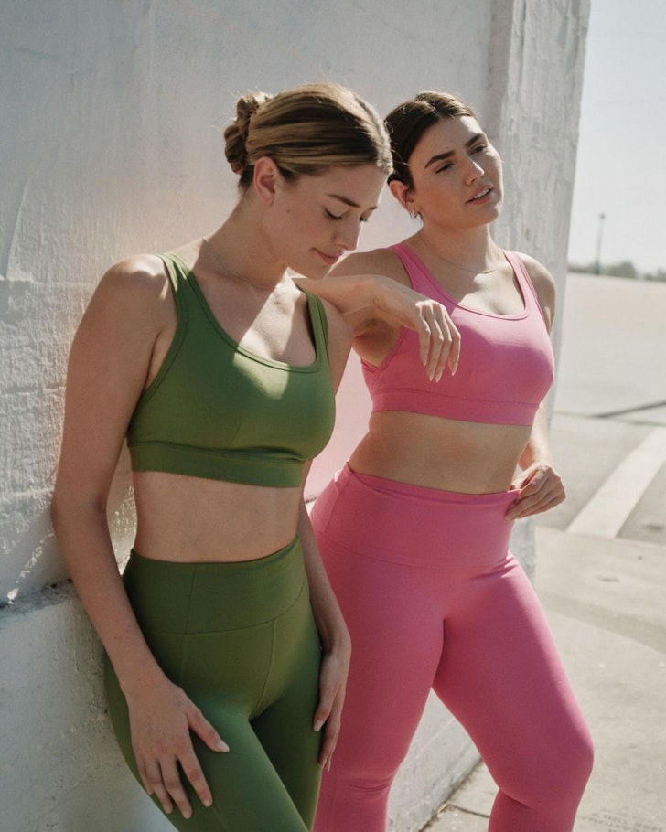 Two women in Girlfriend Collective activewear