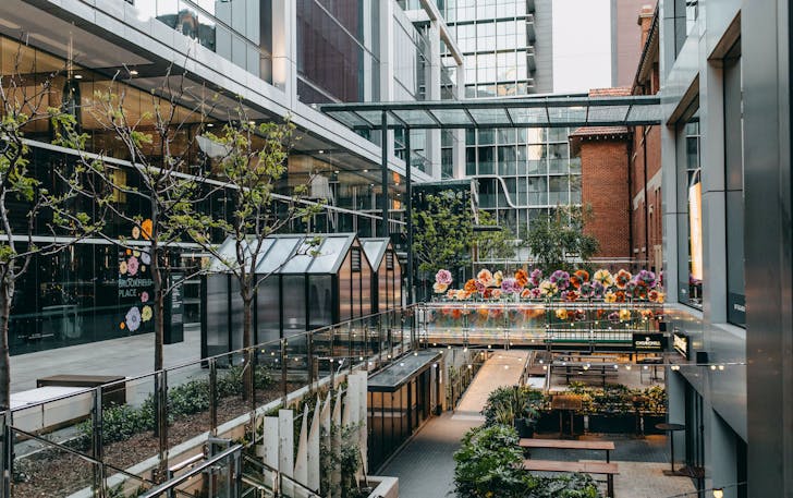 The glasshouse dining pods