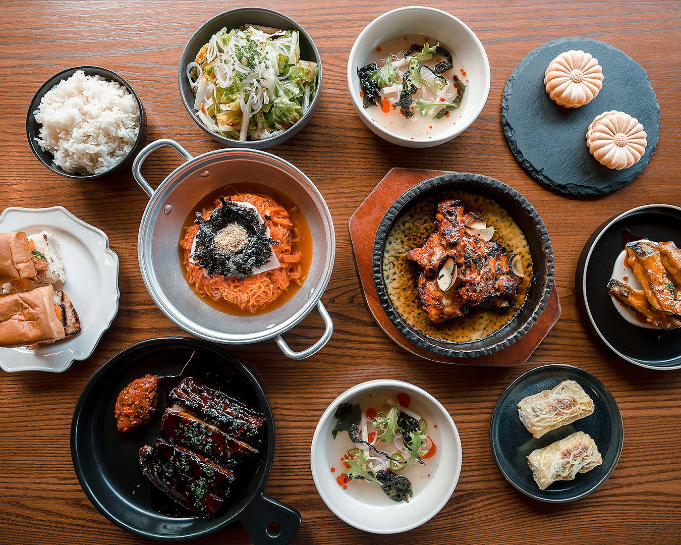 Oodles of dishes on the table at Gochu, one of the best menus at restaurant month.