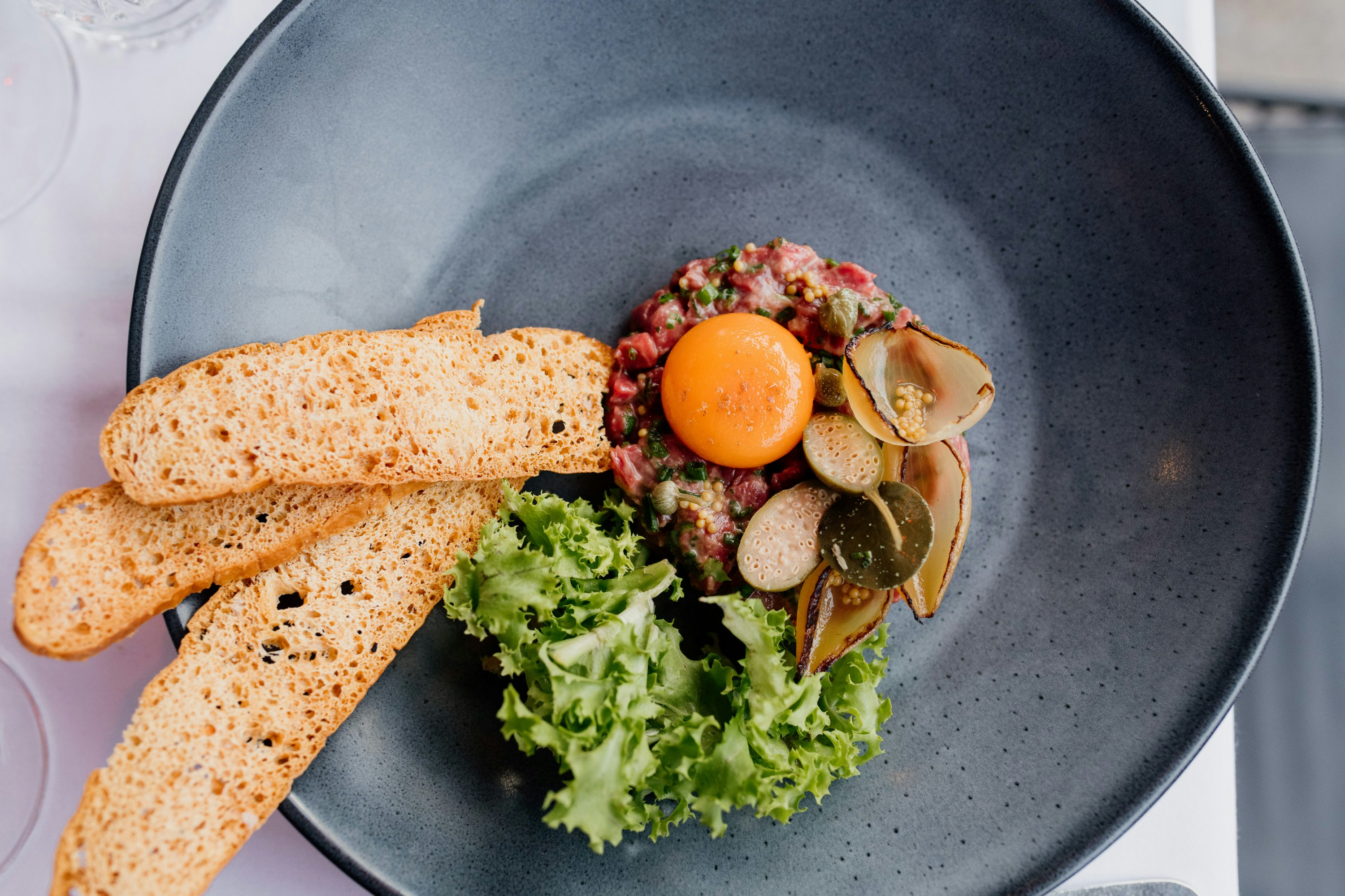 an aerial shot of tartare