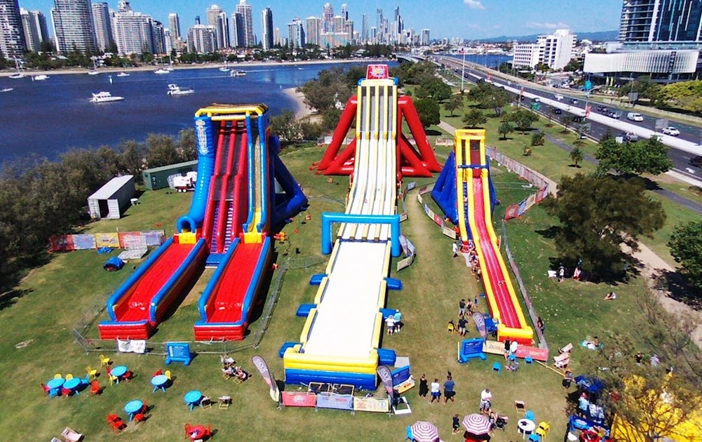 The World’s Tallest Inflatable Waterslide Has Just Landed On The Gold