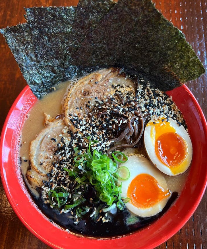 a loaded ramen bowl