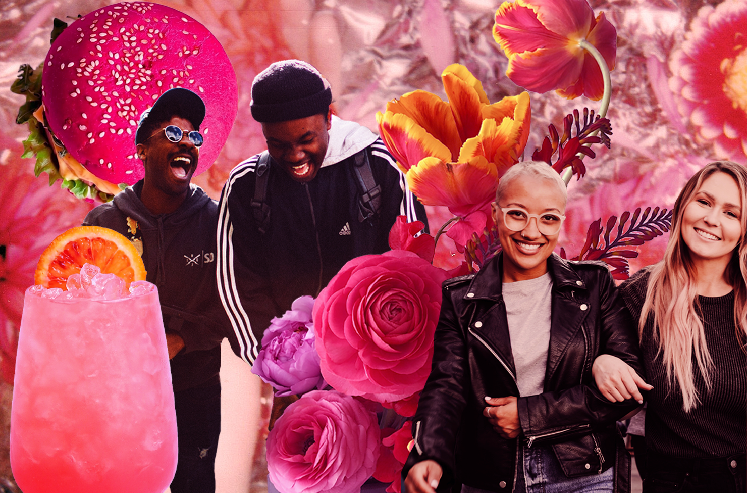 A collage of friends and micro gifts