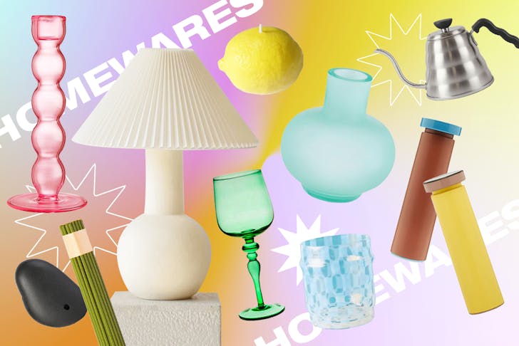A collage of trending homewares. 