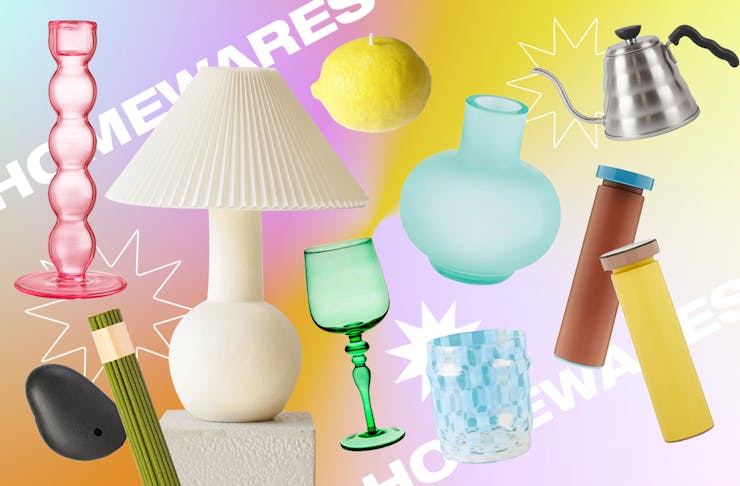 A collage of trending homewares. 