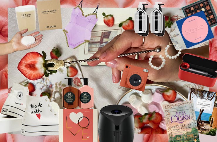 A collage of Valentine's Day Gifts For Her