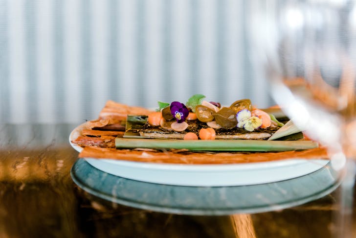 a dish at the palette restaurant at HOTA