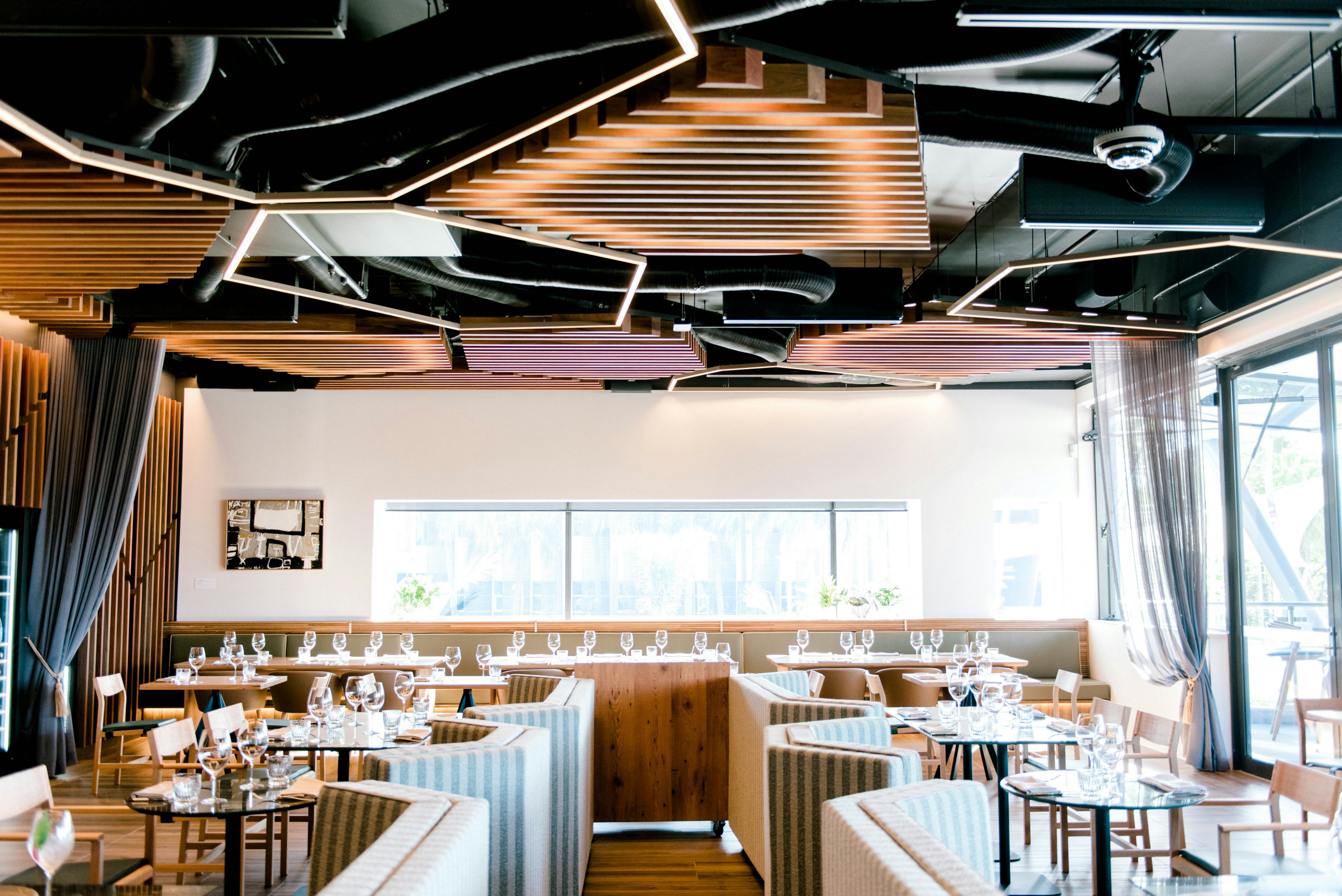 the interior of palette restaurant at HOTA