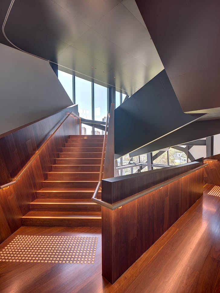 one of the staircases at the new hota gallery