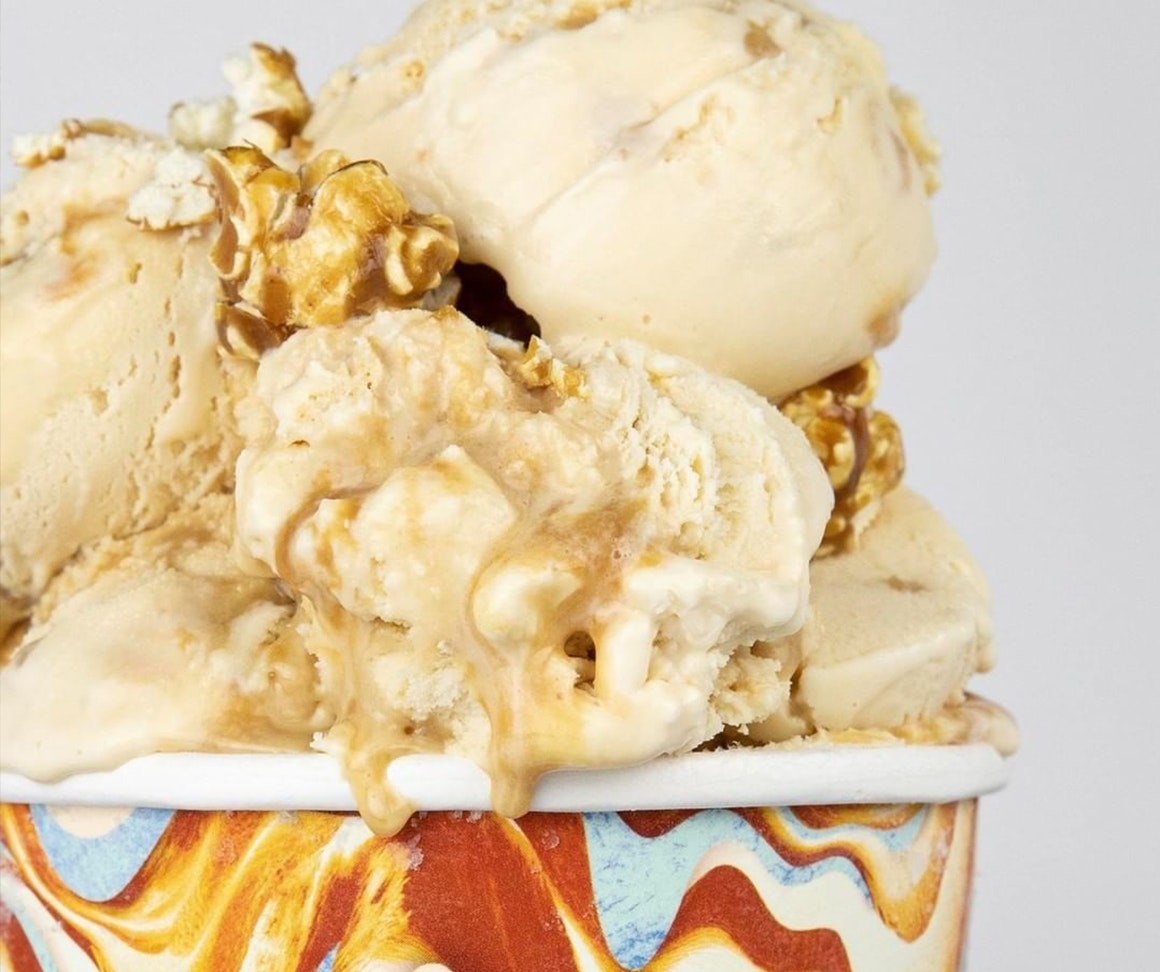 Close Up ON Haagen Dazs Salted Caramel Ice Cream