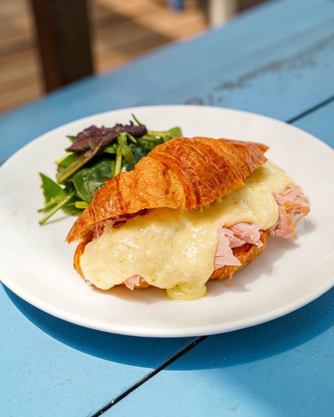 Ham and cheese croissant from Coastes