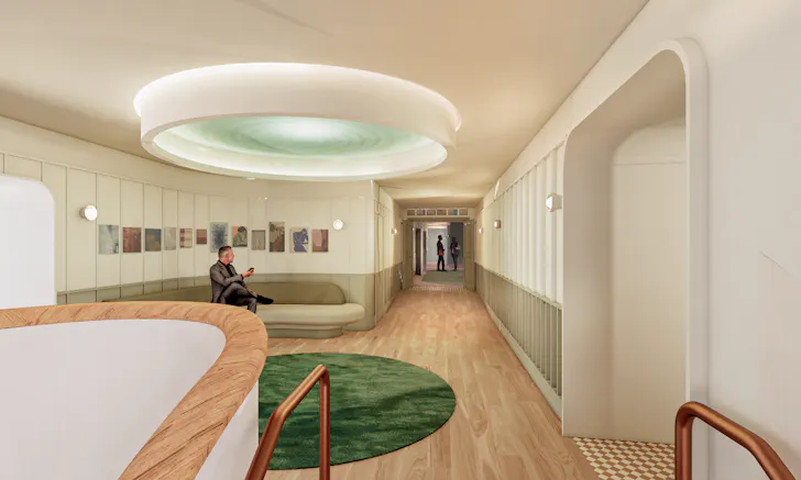 Artists impression of the interior lobby of Esplanade Hotel Fremantle