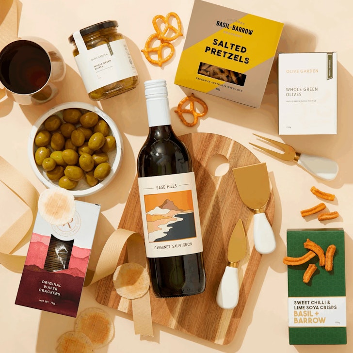 Hampers With Bite, Wine & Antipasto Christmas Hamper