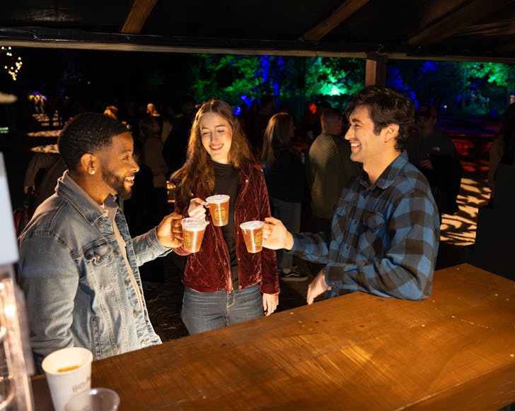 a group of friends having a drink