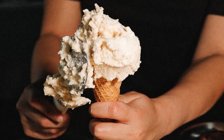 Ice cream cone at Pietro Gelato