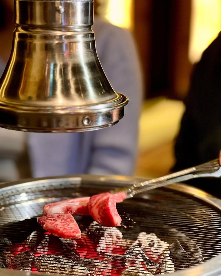 Barbecuing in action at Hibachi, one of Christchurch's best Japanese restaurants. 