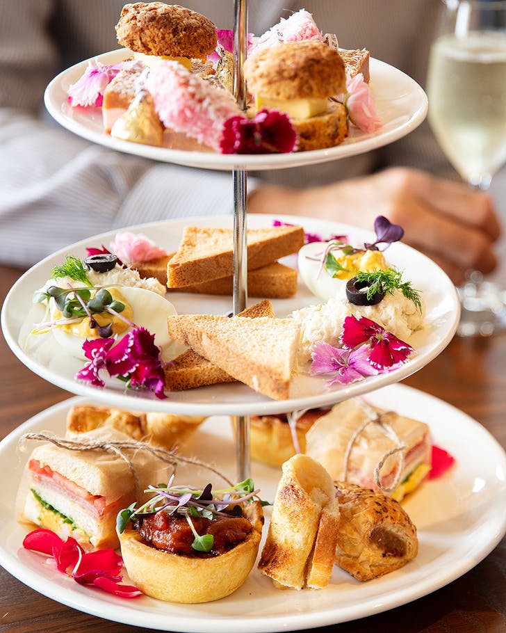 The New Zealand-themed high tea at Tuitui museum bistro and cafe.