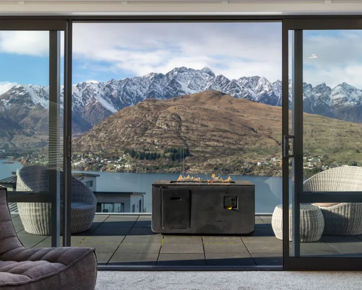 The mountain view from Highview Haven best pet-friendly accommodation New Zealand