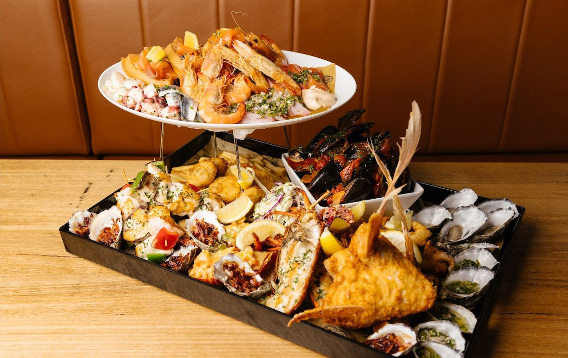 Double tiered seafood platter from Kailis in Fremantle