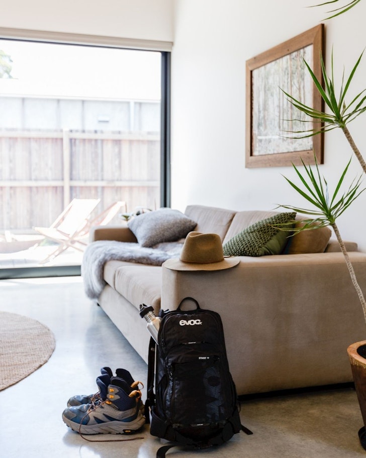 The living space at Cabin Honeyeater best WA tiny homes