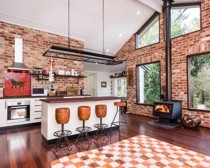 A view of the kitchen at Honeysuckle Cottage one of the best pet-friendly Perth Airbnbs