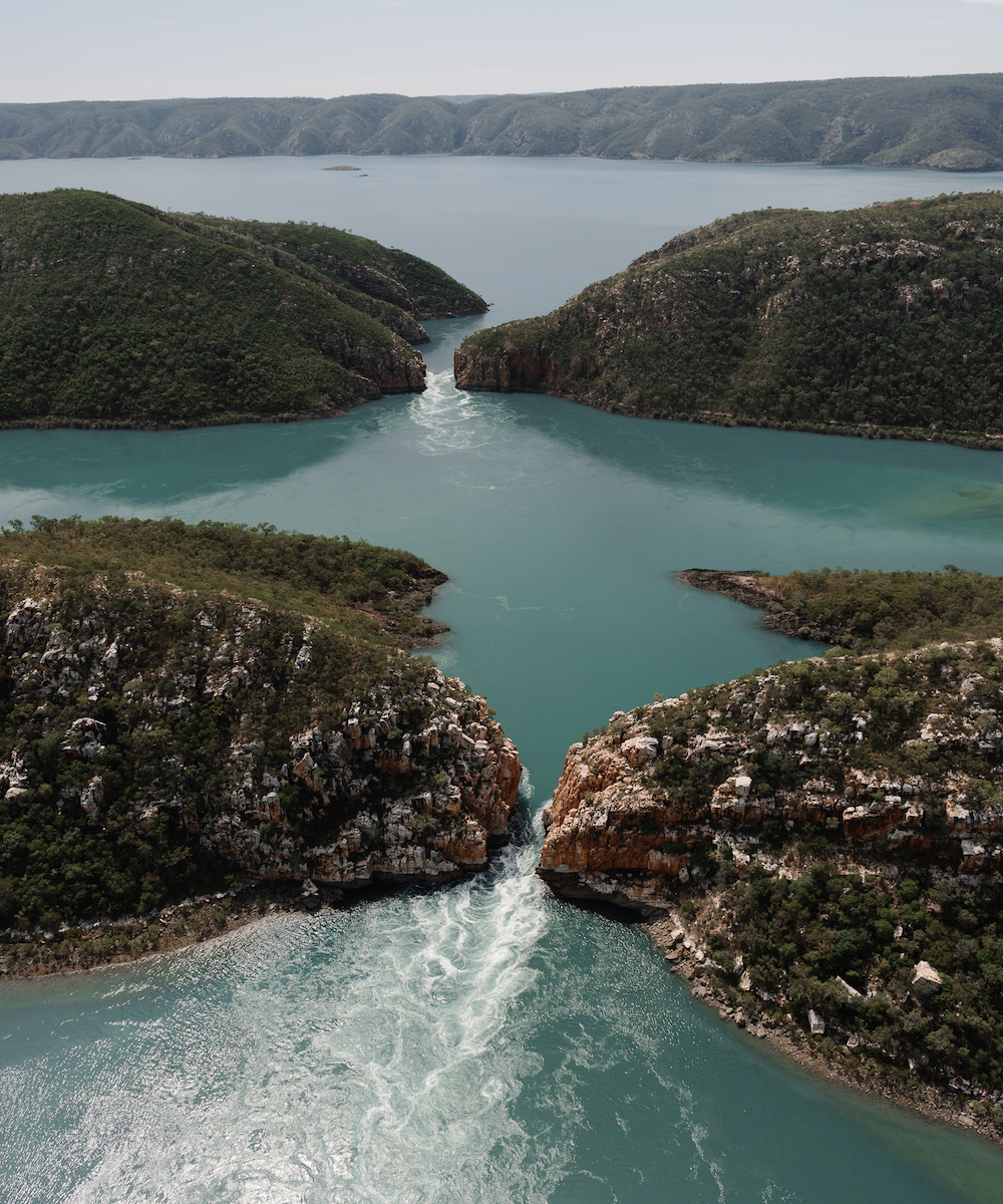 Horizontal Falls from above