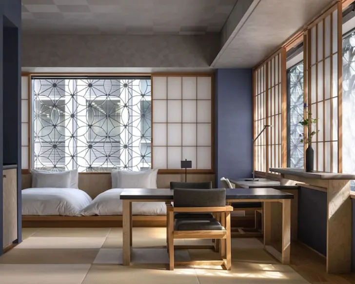 A room at Hoshinoya Tokyo best Tokyo hotels