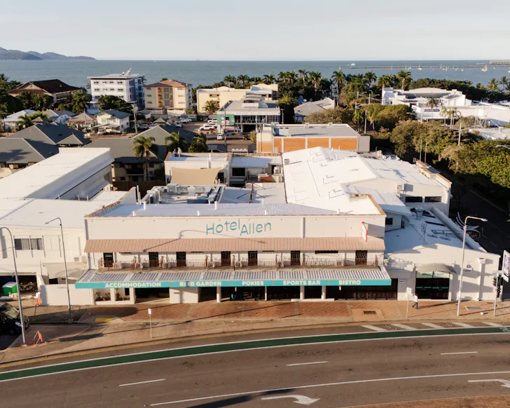 The facade of Hotel Allen in Townsville