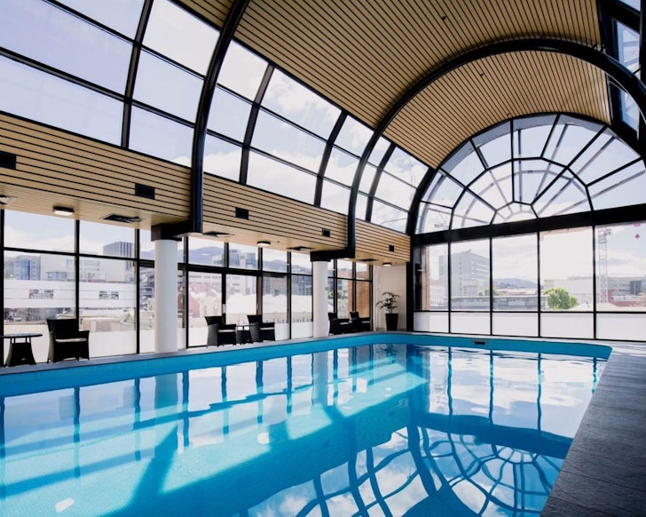 The pool at Hotel Grand Chancellor Hobart one of the best Hobart hotels