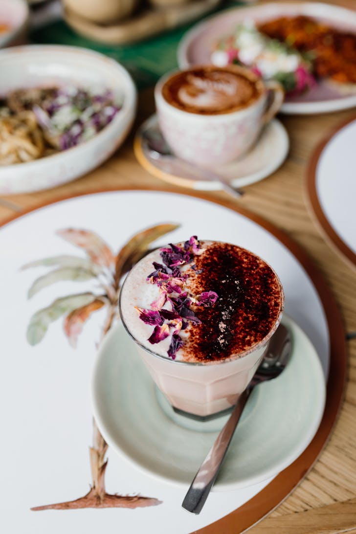 a close-up shot of a beautiful coffee