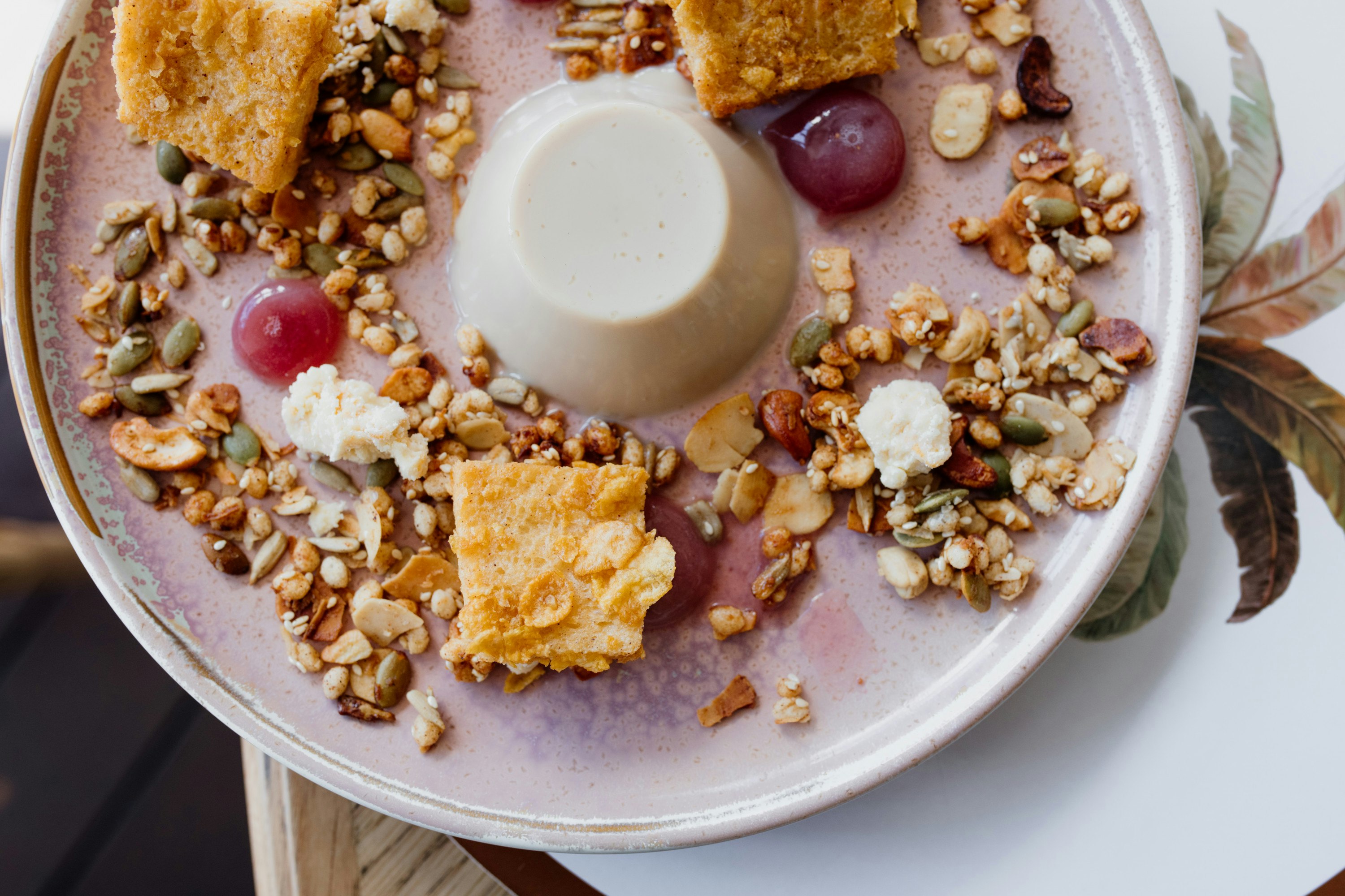 a beautiful plated pannacotta