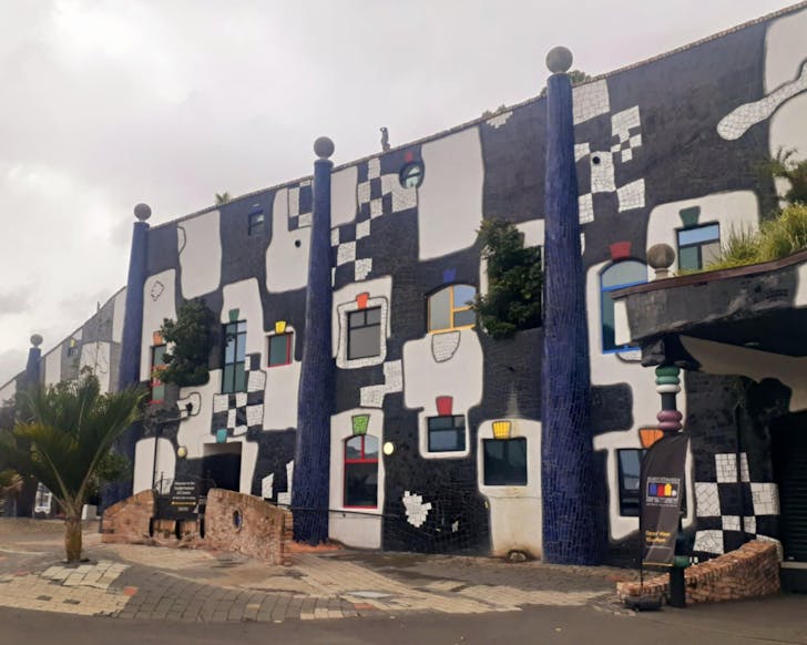 The quirky exterior of the Hundertwasser Art Centre. 