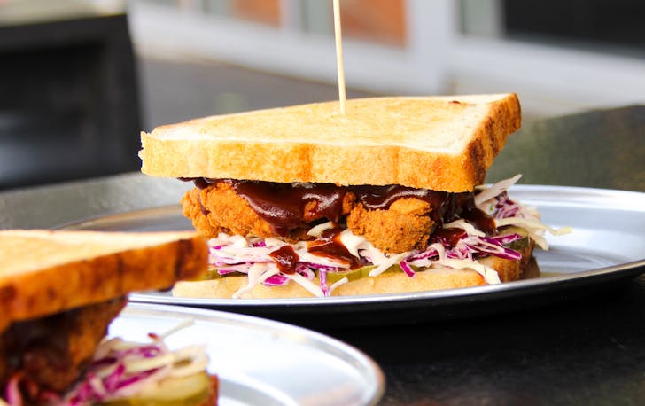Huxtaburger chicken sanga