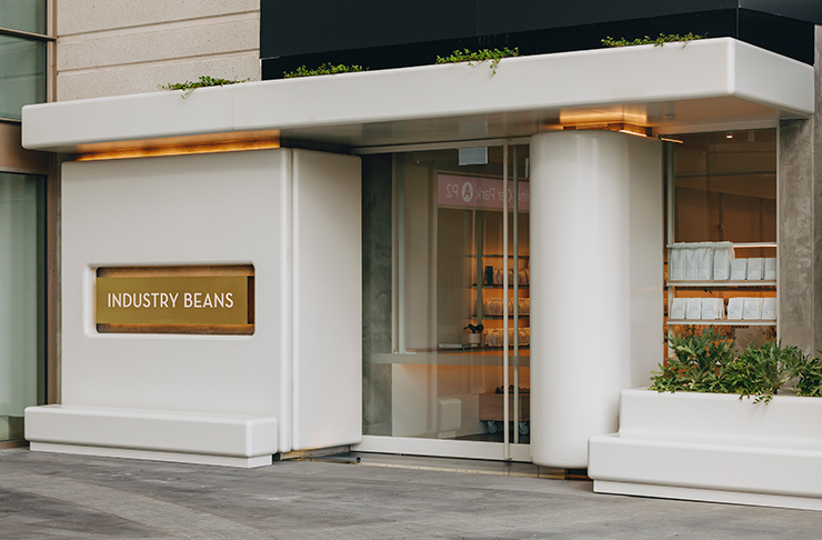 A white-painted exterior at one of the best cafes in Melbourne for 2023.