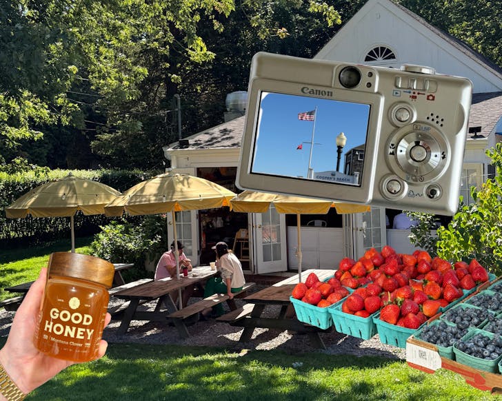 Produce on collage