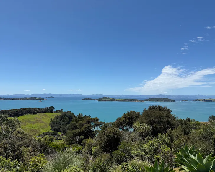 Views of blue bliss from Waiheke distilling co.
