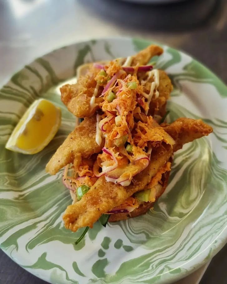 Fried fish Sammie from Chocolate Fish Cafe