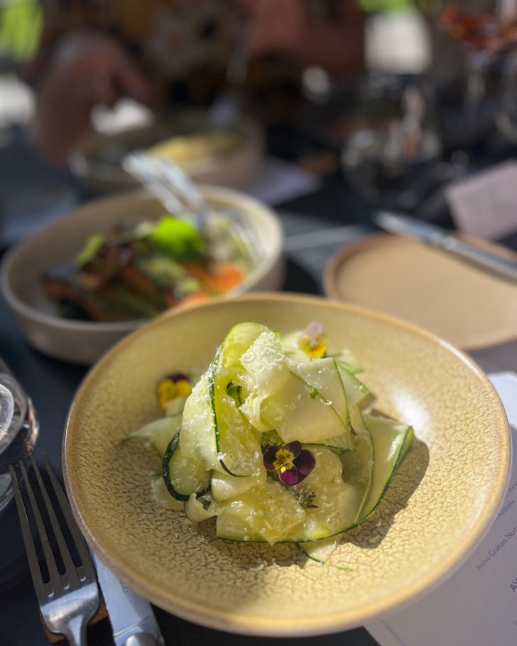 Courgette Ribbons at Harvest Restaurant