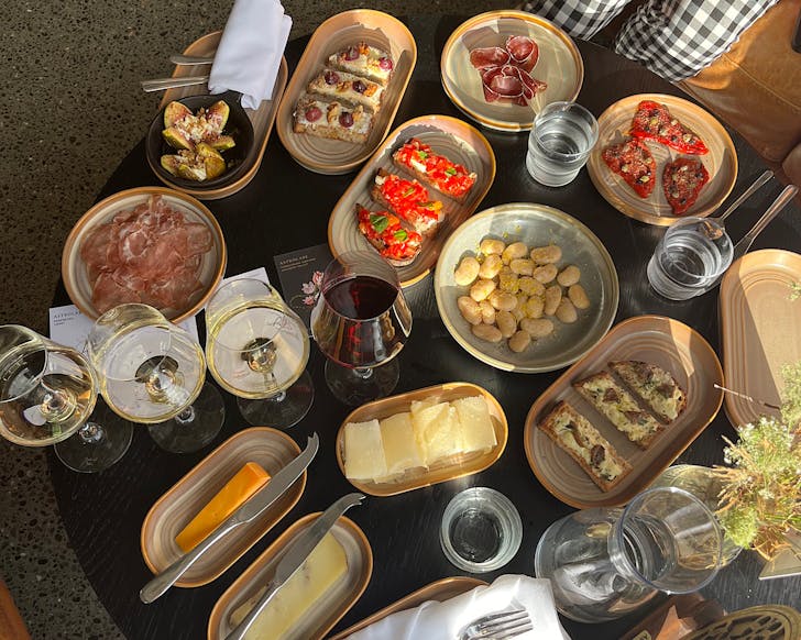 Wine and snacks at Astrolabeâs Small Town Winery in Blenheim