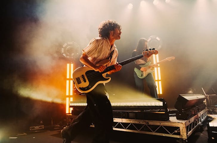 The Jungle Giants rock out on stage.