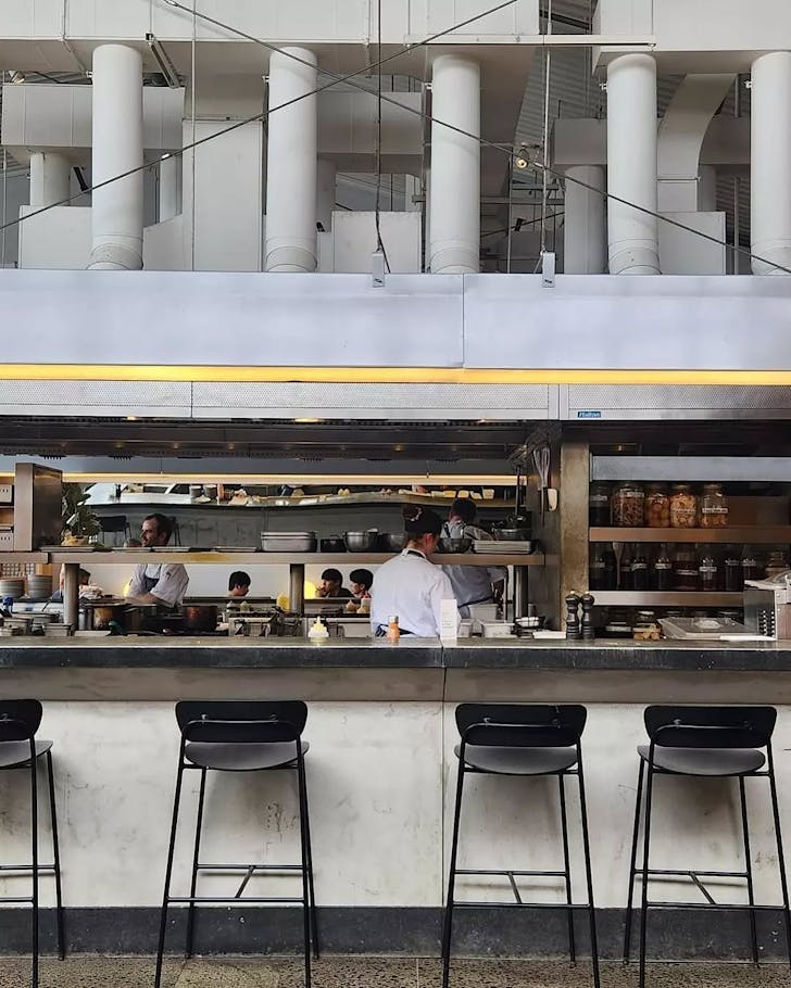 The industrial chic of Ozone Coffee Roasters.