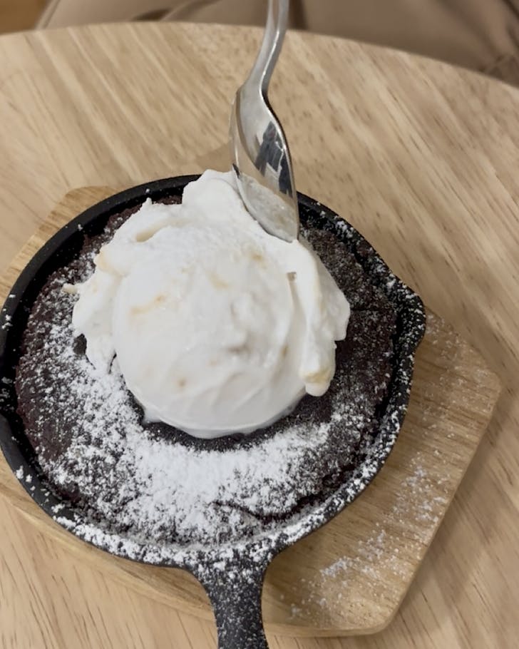 Little Lato Mini Brownie Skillet with Caramel Coconut Cashew Gelato