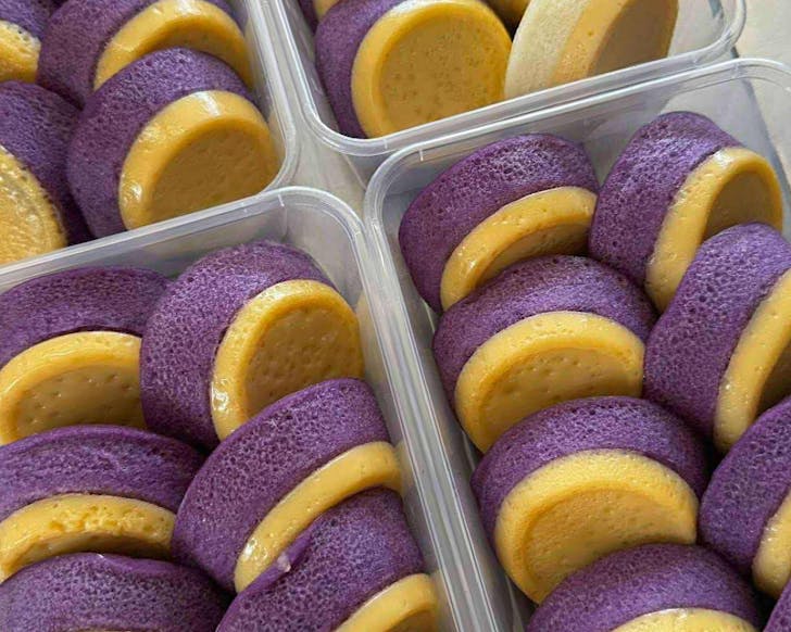 Stacks of Ube Puto Cheese from Pinoy Cravings