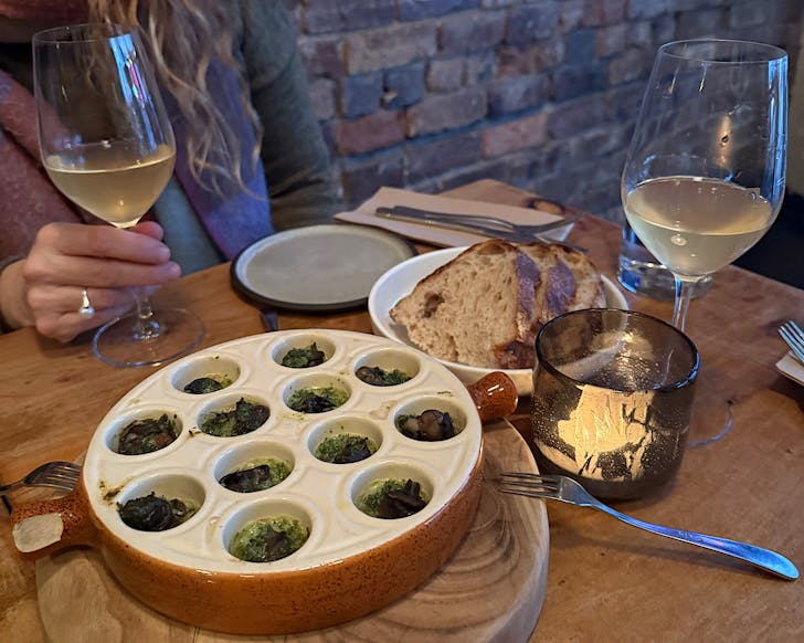 Bare Wineâs escargot dish at their ApÃ©ro takeover