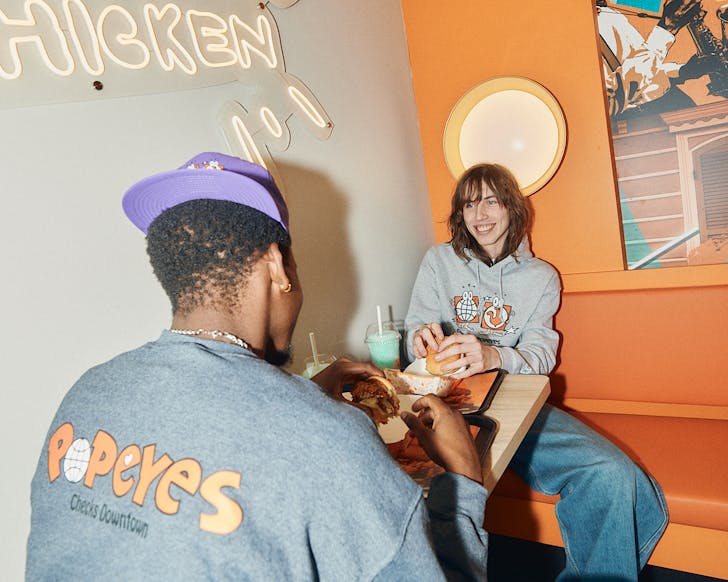 Popeyes x Checks Downtown with their new fried chicken and merch collab