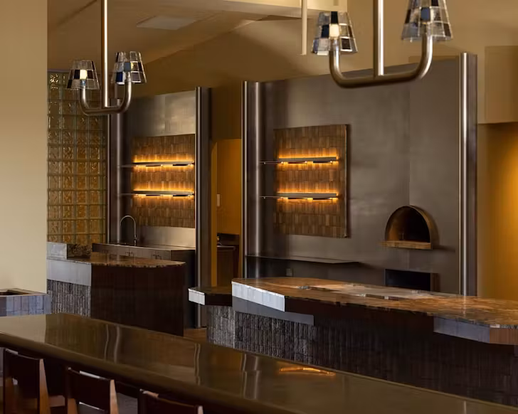Lush brown textures inside the new deli, bakery and bar Mother in TÄmaki Makaurau