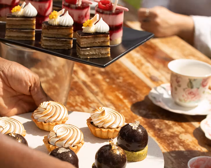 Sweet selection from Farm House Cafe High Tea in TÄmaki Makaurau